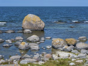 Stones on the shore of the island of Stora grundet on the northern tip of the Swedish island of