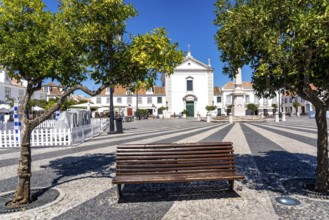 The central square Praça Marquês de Pombal, in the town of Vila Real de Santo António, on the