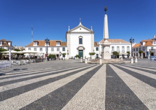 The central square Praça Marquês de Pombal, in the town of Vila Real de Santo António, on the