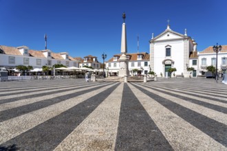 The central square Praça Marquês de Pombal, in the town of Vila Real de Santo António, on the