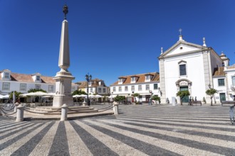 The central square Praça Marquês de Pombal, in the town of Vila Real de Santo António, on the