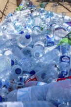 Collection containers for PET bottles, containers, plastic bottles, Portugal has no deposit system,
