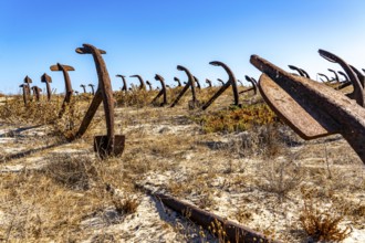 Cemitério das âncoras, anchor cemetery, around 250 iron anchors are placed here, they used to