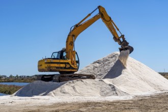 Salt extraction on the Algarve coast in Portugal, 95 per cent of Portuguese sea salt is extracted