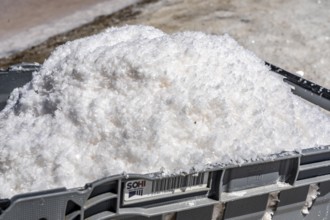 Salt production on the Algarve coast in Portugal, 95 per cent of Portuguese sea salt is extracted