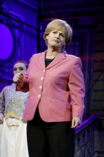 Christoph Marti (Merkel, front) and Lilian Naef at the photo rehearsal for Miss Merkel - Murder in