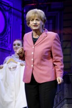 Christoph Marti (Merkel, front) and Lilian Naef at the photo rehearsal for Miss Merkel - Murder in