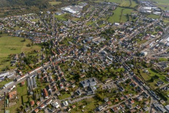 Aerial photo, Losheim am See, Saarland, Rhineland-Palatinate, Germany, Europe, Greimerath,