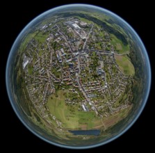 Aerial photo, Losheim am See, Saarland, Rhineland-Palatinate, Germany, Europe, Greimerath,
