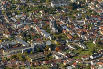 Aerial photo, Losheim am See, Saarland, Rhineland-Palatinate, Germany, Europe, Greimerath,