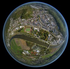 Aerial photo, Merzig, Saar, Saarland, Germany, Europe, birds-eyes view, aerial photography, aerial
