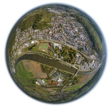 Aerial photo, Merzig, Saar, Saarland, Germany, Europe, birds-eyes view, aerial photography, aerial