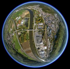 Aerial photo, Merzig, Saar, Saarland, Germany, Europe, birds-eyes view, aerial photography, aerial