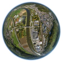 Aerial photo, Merzig, Saar, Saarland, Germany, Europe, birds-eyes view, aerial photography, aerial