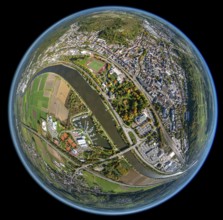 Aerial photo, Merzig, Saar, Saarland, Germany, Europe, birds-eyes view, aerial photography, aerial