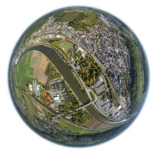 Aerial photo, Merzig, Saar, Saarland, Germany, Europe, birds-eyes view, aerial photography, aerial