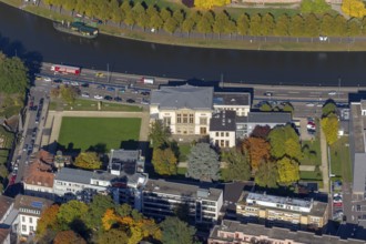 State Parliament of Saarland, Saarbrücken, Saarland, Germany, Europe, aerial view, birds-eyes view,