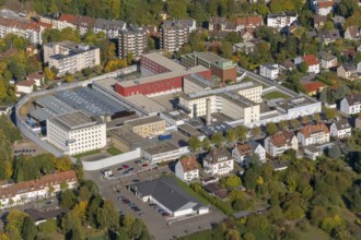 Saarbrücken Prison, Lerchesflurweg, Saarbrücken, Saarland, Germany, Europe, aerial view, birds-eyes
