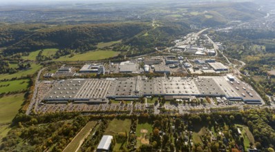 Gewerbe Untertürkheimer Straße, Robert-Bosch-Straße, Saarbrücken, Saarland, Germany, Europe, aerial