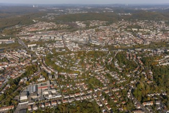Saarbrücken Prison, Lerchesflurweg, Saarbrücken, Saarland, Germany, Europe, aerial view, birds-eyes