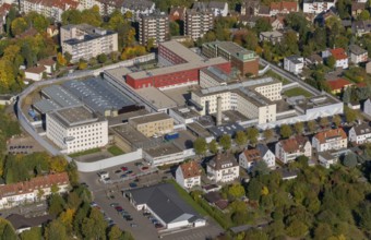 Saarbrücken Prison, Lerchesflurweg, Saarbrücken, Saarland, Germany, Europe, aerial view, birds-eyes