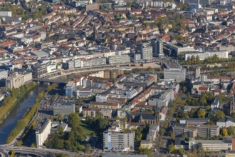 Saarbrücken centre Hohenzollernstraße, Saarbrücken, Saarland, Germany, Europe, aerial view,