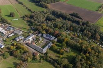 Hotel Schloss Münchweiler, Wadern, Saarbrücken, Saarland, Germany, Europe, aerial photo, birds-eyes