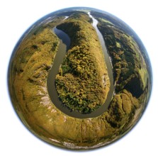 Aerial photo, Saarschleife, Saar, Montclair Castle, Taben-Rodt, Saarland, Rhineland-Palatinate,