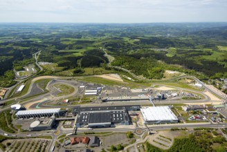 Nürburgring race track race track in spring, pit lane, race track, Nordschleife, Nürburgring Grand