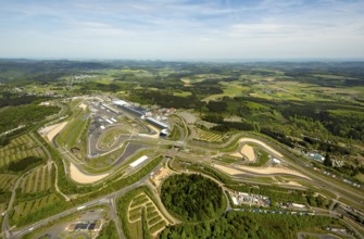 Nürburgring race track race track in spring, pit lane, race track, Nordschleife, Nürburgring Grand