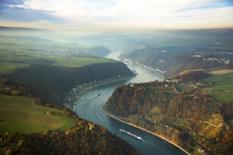 The Loreley, Lorelei, slate cliffs in the UNESCO World Heritage Upper Middle Rhine Valley near