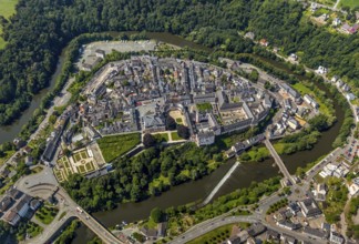 Renaissance castle Weilburg, Weilburg castle, baroque castle, old town hall and castle church with