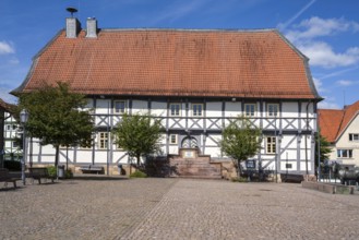Gothic town hall, Zierenberg, district of Kassel, Hesse, Germany