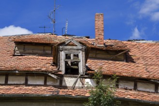 Ruined house, district of Kassel, Hesse, Germany