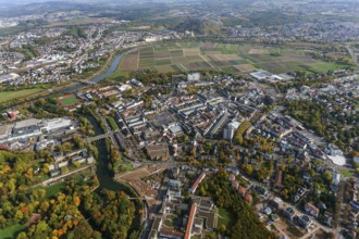 City centre, Saarlouis, Saarbrücken, Saarland, Germany, Europe, aerial view, birds-eyes view,