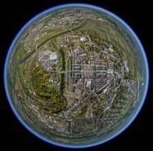 City centre, Großer Markt, Saarlouis, Saarbrücken, Saarland, Germany, Europe, aerial view,
