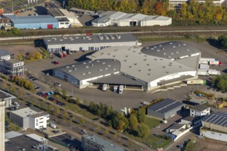 Saarbrücken Wholesale Market Saarbrücken, Saarbrücken, Saarland, Germany, Europe, aerial view,