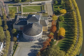 Saarländisches Staatstheater GmbH, Saarbrücken, Saarland, Germany, Europe, aerial view, birds-eyes