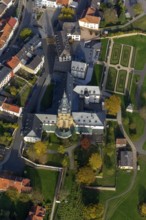Church and Benedictine Abbey Tholey, Tholey, Saarbrücken, Saarland, Germany, Europe, aerial view,