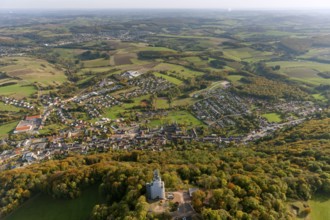 Church and Benedictine Abbey Tholey, Tholey, Saarbrücken, Saarland, Germany, Europe, aerial view,