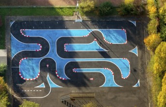 Go-kart track, go-kart track, Sankt Wendel, Saarbrücken, Saarland, Germany, Europe, aerial photo,