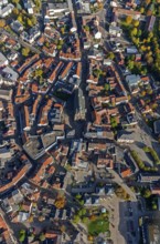 Wendalinusbasilika, basilica, Sankt Wendel, Saarbrücken, Saarland, Germany, Europe, aerial view,