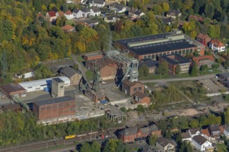 Luisenthal mine, Saarbrücken, Saarland, Germany, Europe, aerial view, birds-eyes view, aerial