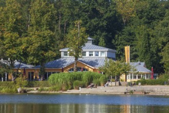 Restaurant lighthouse im Harburger Stadtpark, Harburg, Hamburg, Germany