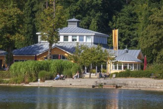 Restaurant lighthouse im Harburger Stadtpark, Harburg, Hamburg, Germany
