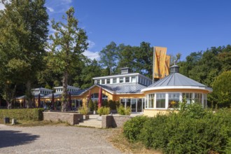 Restaurant lighthouse im Harburger Stadtpark, Harburg, Hamburg, Germany