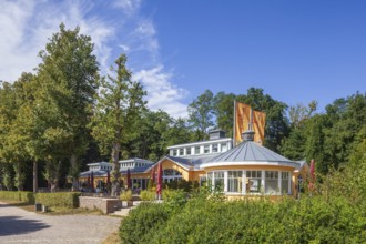 Restaurant lighthouse im Harburger Stadtpark, Harburg, Hamburg, Germany