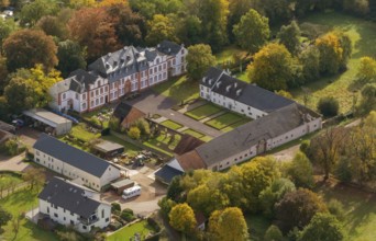 Hotel Schloss Münchweiler, Wadern, Saarbrücken, Saarland, Germany, Europe, aerial photo, birds-eyes