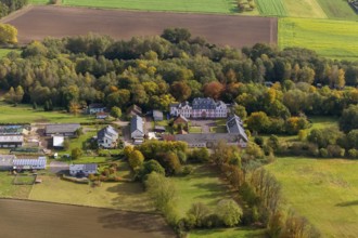Hotel Schloss Münchweiler, Wadern, Saarbrücken, Saarland, Germany, Europe, aerial photo, birds-eyes