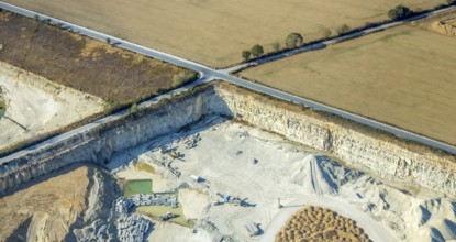 Aerial view, quarry northeast of Anröchte, Angstfeldweg, Anröchte, Soest district, North
